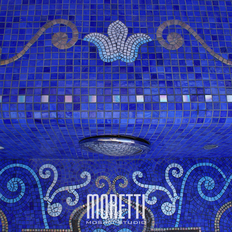 All glass tile pool