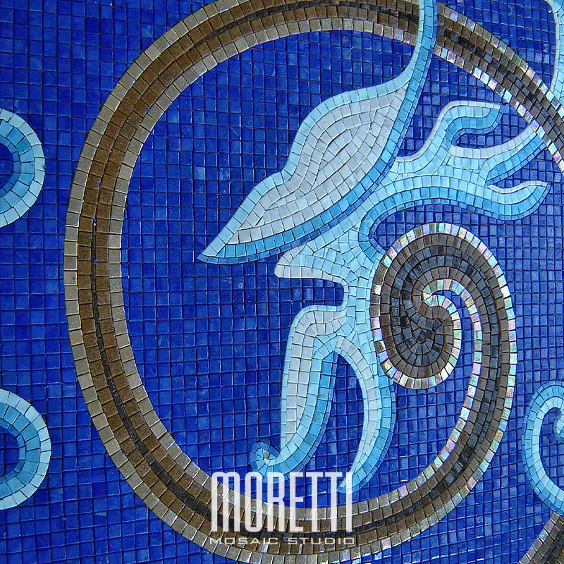 All glass tile pool
